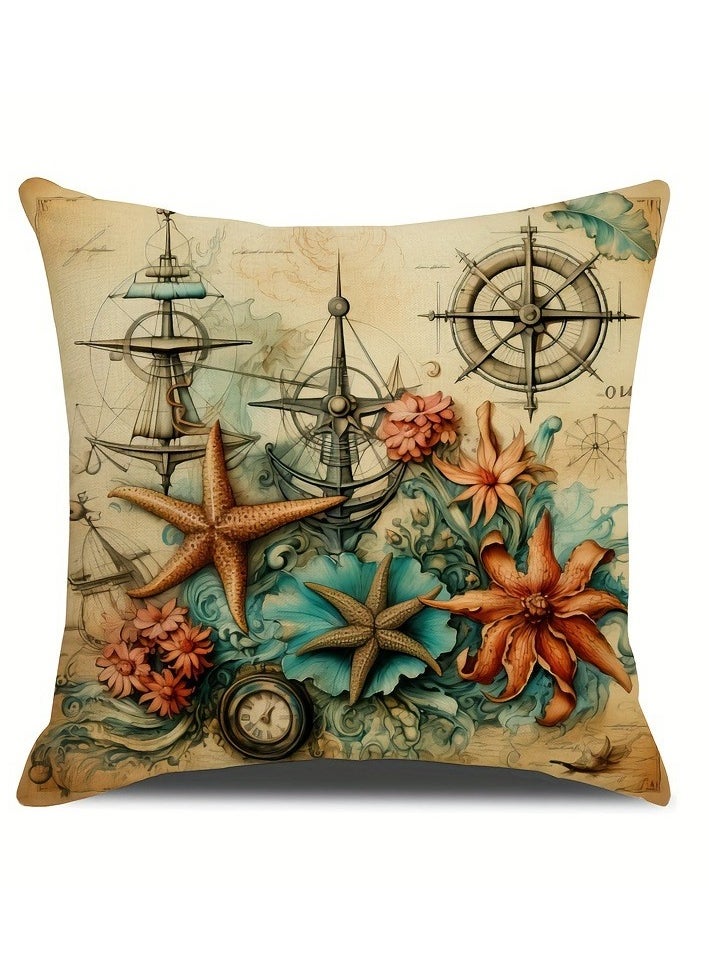 Mordely 4-piece Childhood Sailing Dream Series Holiday Decorative Throw Pillow Covers  - Image 3