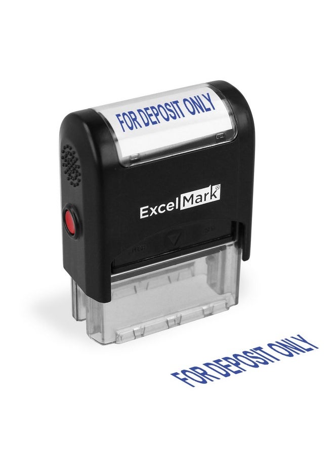 ExcelMark - It Only - Excelmark A1539 Self Inking Rubber Bank Stamp - Blue Ink - Image 1