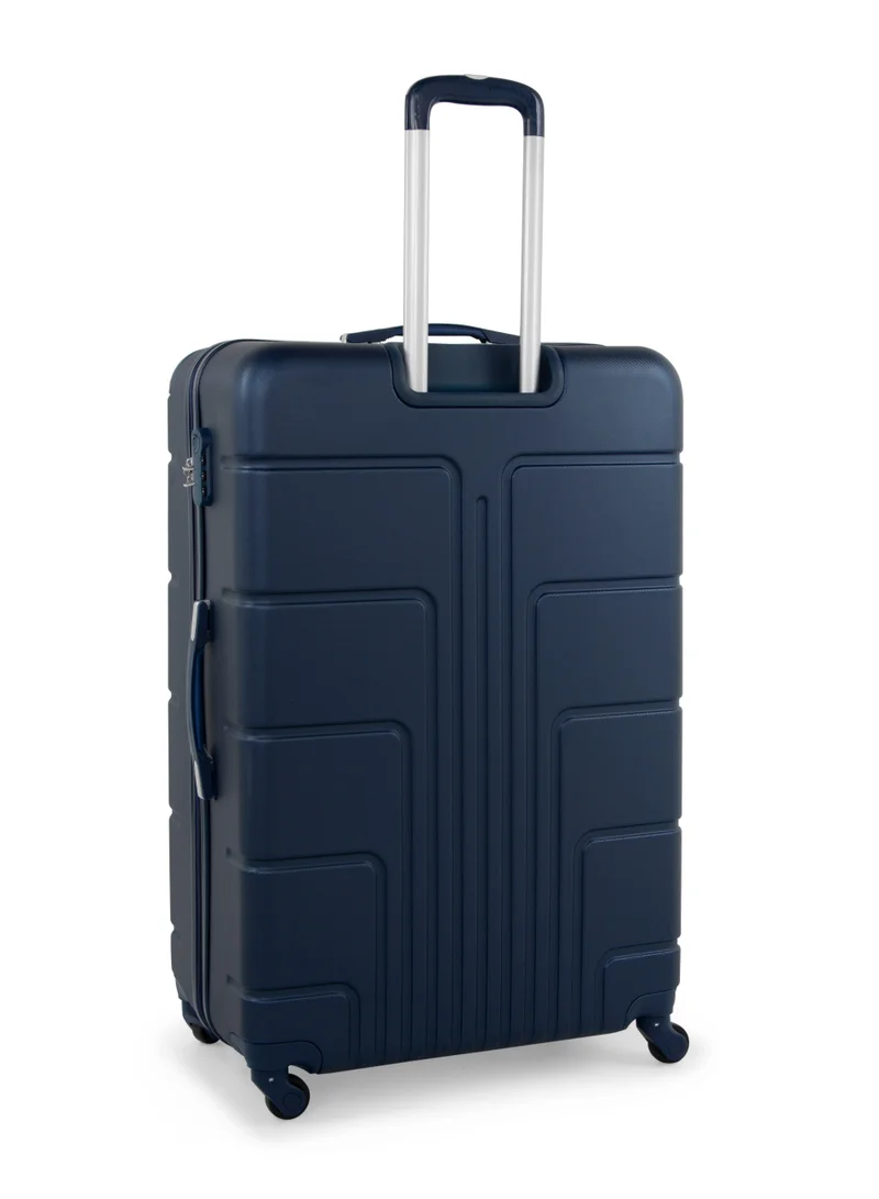 SENATOR Hard Case Travel Bag Large Checked Luggage Trolley ABS Lightweight Suitcase with 4 Spinner Wheels A1012 Navy Blue