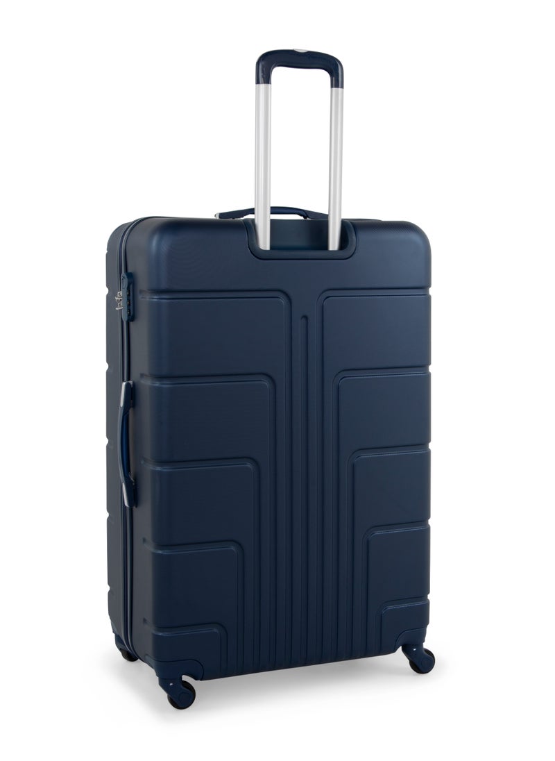 SENATOR - Hard Case Travel Bag Large Checked Luggage Trolley ABS Lightweight Suitcase with 4 Spinner Wheels A1012 Navy Blue - Image 1
