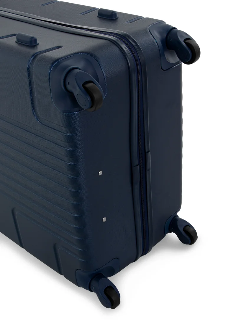 SENATOR Hard Case Travel Bag Large Checked Luggage Trolley ABS Lightweight Suitcase with 4 Spinner Wheels A1012 Navy Blue
