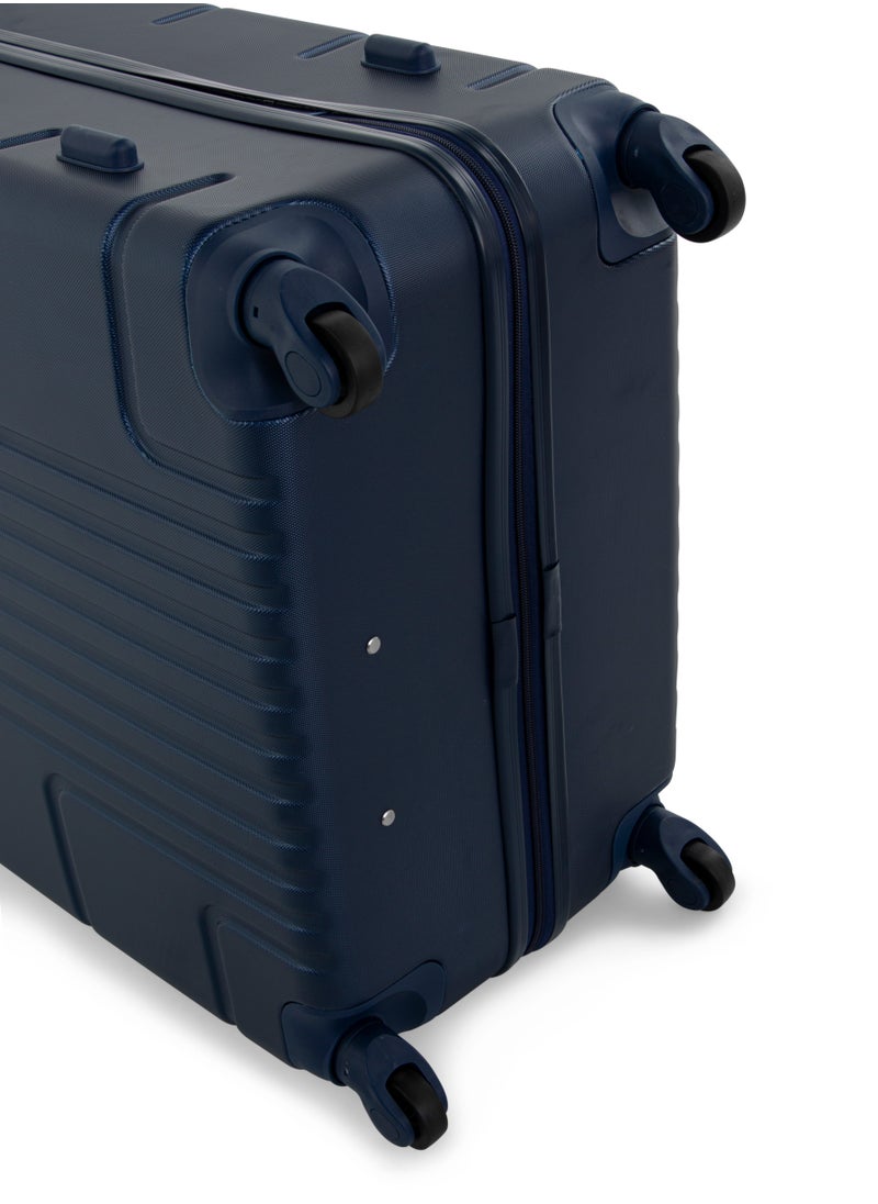 SENATOR - Hard Case Travel Bag Large Checked Luggage Trolley ABS Lightweight Suitcase with 4 Spinner Wheels A1012 Navy Blue - Image 1