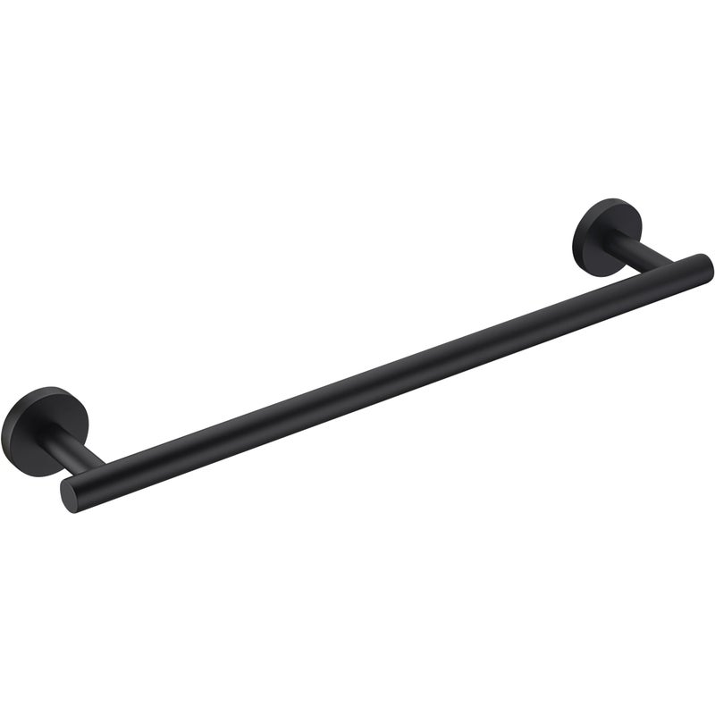Nolimas Matte Black SUS304 الفولاذ المقاوم للصدأ الحمام منشفة بار من منشفة رف رف قضيب كلاسيكي مثبت على الحمام منشفة الحمام الحمام مرحاض منشفة المطبخ على رف طبقة واحدة 18 بوصة. - Image 1