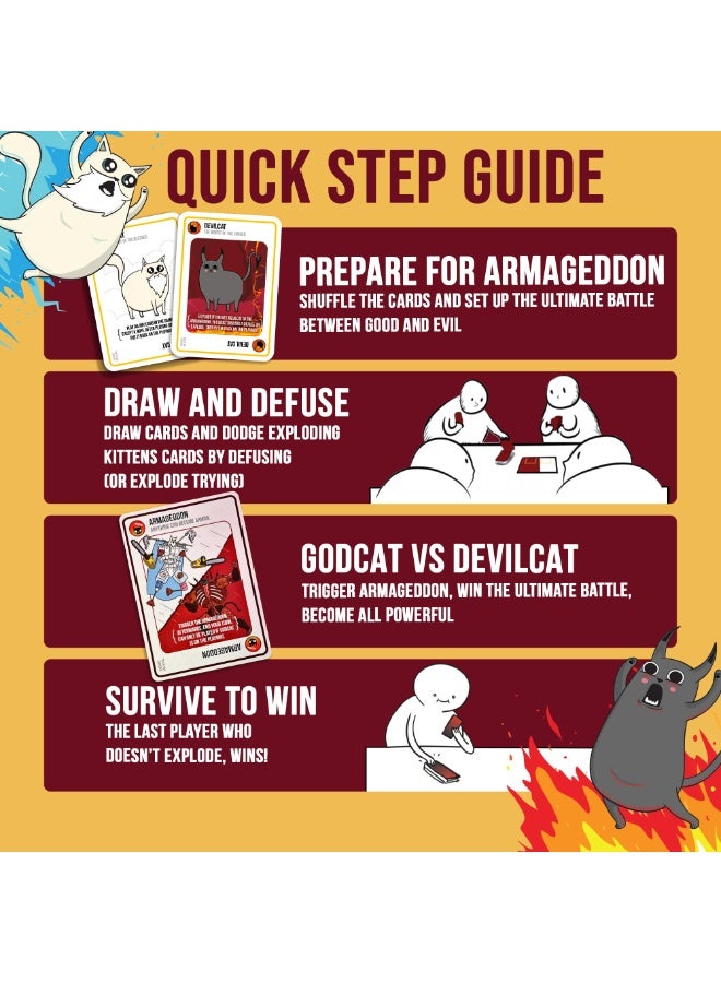 Exploding Kittens Good vs Evil Card Game Party Game for Family & Friends Ages 7+ 2-6 Players Fast Fun Strategy Game - Image 5