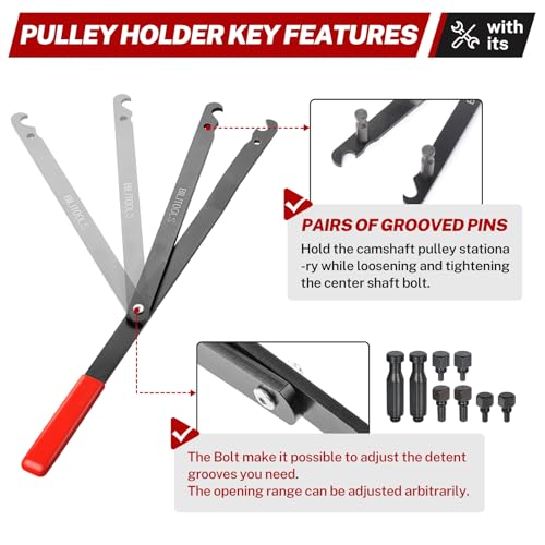 BILITOOLS مجموعة أدوات إزالة قفل المروحة BILITOOLS، مجموعة مفاتيح قفل المروحة 22 36 40 47 51 مم مع حامل البكرة - Image 4