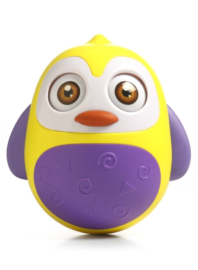 PlayNation Play Nation Roly Poly Penguin, Hand Eye Coordination, Delightful Gift Choice, Engaging Activity, 0 Month+, 11.9 x 11.3 x 12.6 cm - Yellow And Purple - Image 1
