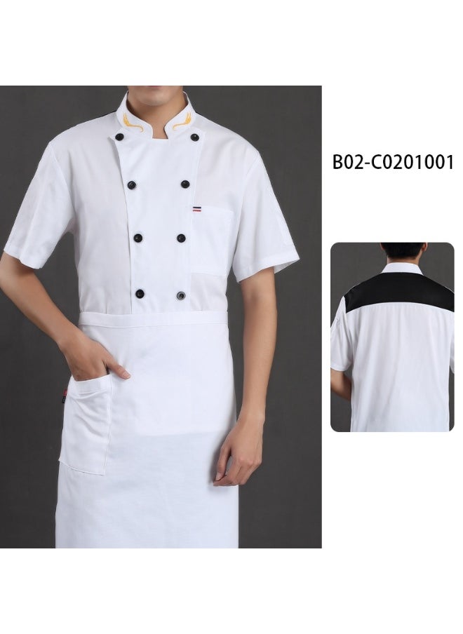 NIBEMINENT High-End  Chef Overalls Kitchen Kitchen Canteen Restaurant Restaurant Work Wear Men's and Women's Catering Autu  - Image 1