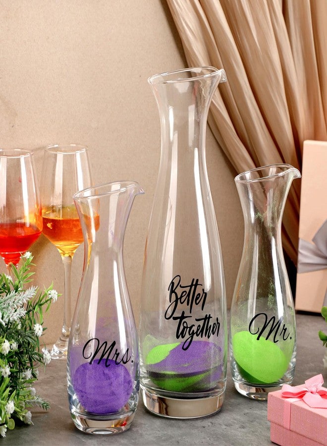 Irenare Unity Sand for Wedding Ceremony Set, Include Vase, Sand, Cork Stopper for Weddings Engagement Anniversary(Blue and Green,Better Together) - Image 5