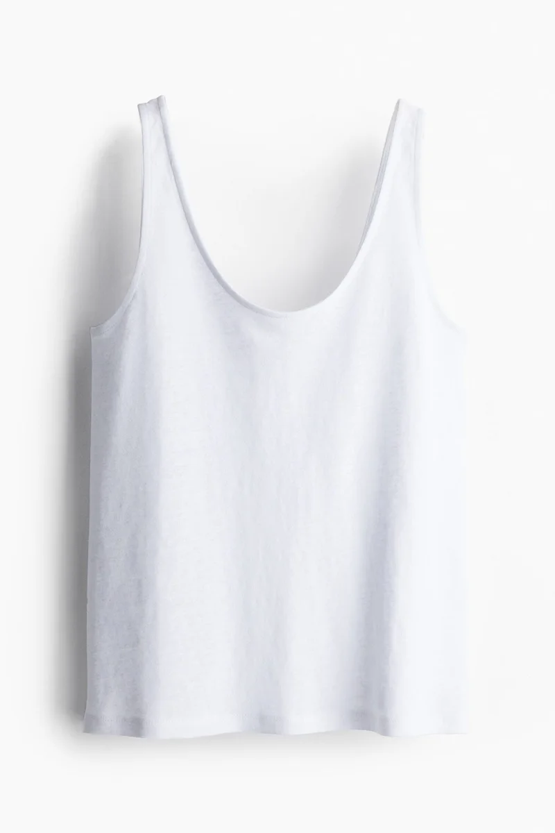 H&M Linen-Blend Vest Top