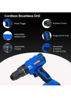 WINNER Cordless Brushless Drill 20V 2X Li-ion Battery Fast Charge 2000rpm Brushless Motor Drilling Electric Screwdriver BCD20V - pzsku/Z4A010F195CC74885BB46Z/45/_/1726652659/21fdc65b-17ad-4253-abc6-9e6b9d6ede59