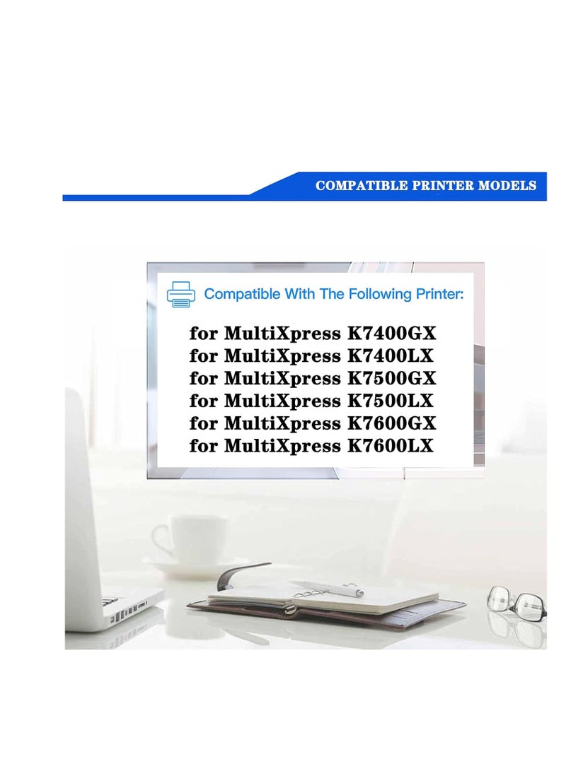Terabyte خراطيش حبر سوداء متوافقة SS818A MLT-K706S لطابعة سامسونج MultiXpress K7400GX K7400LX K7500GX K7500LX K7600GX K7600LX، إنتاجية عالية 45,000 صفحة 1 عبوة - Image 2