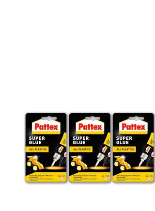 Pattex liquid glue for Plastic,Strong Adhesive for Repairs,Clear Glue for plastic material,Easy to Use Instant Super Glue, 2g, Pack of 3 - pzsku/Z4A0121B4510F5E5C8304Z/45/_/1731659039/b9fe9af8-19ee-4181-8eac-f935a154f9df