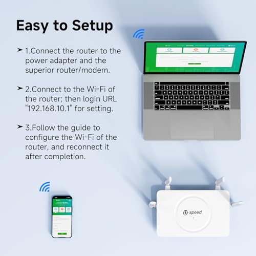 U-SPEED AC1200 WiFi Router Dual Band Wireless Internet Router, Wireless Speed Up to 1.2 Gbps, Gigabit Ethernet Ports, Support Bridge/Repeater Mode, Guest Network, IPV6, EasyMesh, Parental Controls - Image 5
