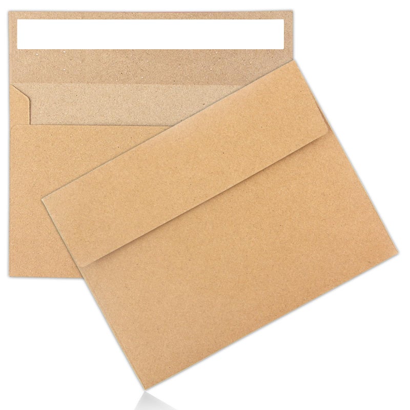 JOOLOKT 50Packs A4 Kraft Envelopes 4x 6 Inch Card Envelopes,Self Seal for Weddings, Greeting Cards，Mailing， Invitations, Photos, Postcards - Image 1