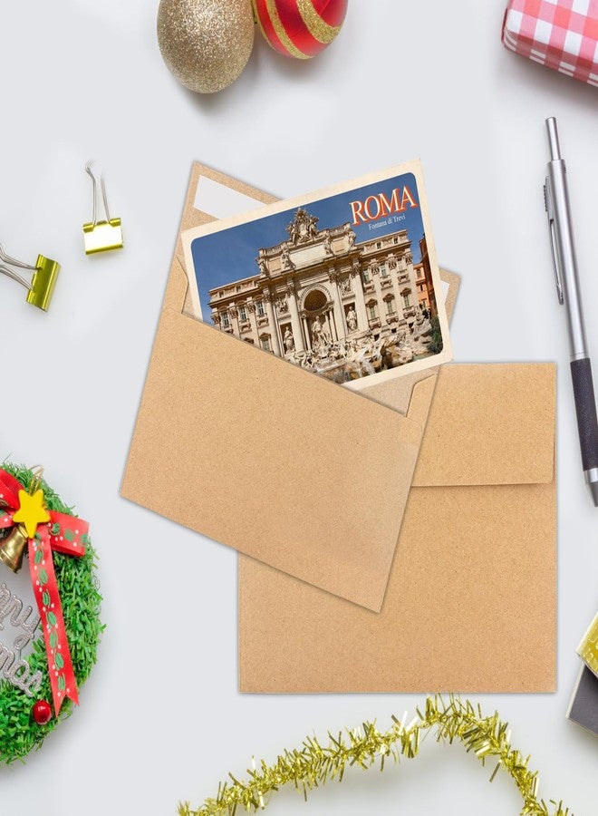 JOOLOKT 50Packs A4 Kraft Envelopes 4x 6 Inch Card Envelopes,Self Seal for Weddings, Greeting Cards，Mailing， Invitations, Photos, Postcards - Image 3