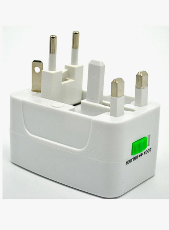 NIBEMINENT Universal Multi-Use Travel Power Charger Adapter White - Image 3