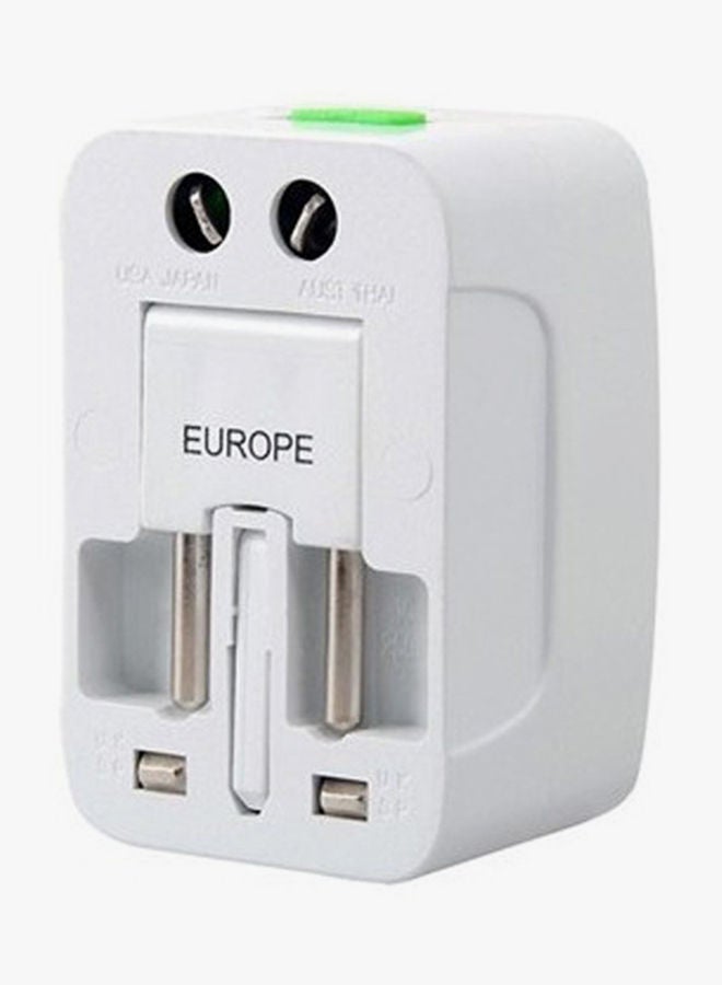 NIBEMINENT Universal Multi-Use Travel Power Charger Adapter White - Image 2