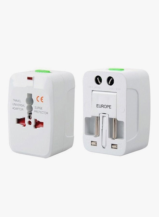 NIBEMINENT Universal Multi-Use Travel Power Charger Adapter White - Image 4