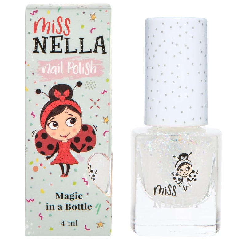 Miss NELLA MISS NELLA CONFETTI CLOUDSSafe Special Glitter Clear Nail Polish for Kids NonToxic  Odor Free Formula for Children and Toddlers Natural Water Based for Easy Peel Off