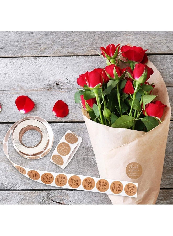 Premify 1 Inch Thank You Stickers, 1000 Pieces Brown Kraft Thank You For Supporting My Small Business Stickers Labels For Baking Packaging, Envelope Seals, Birthday, Party Gift Wrap, Brown Tags For Wedding - Image 4