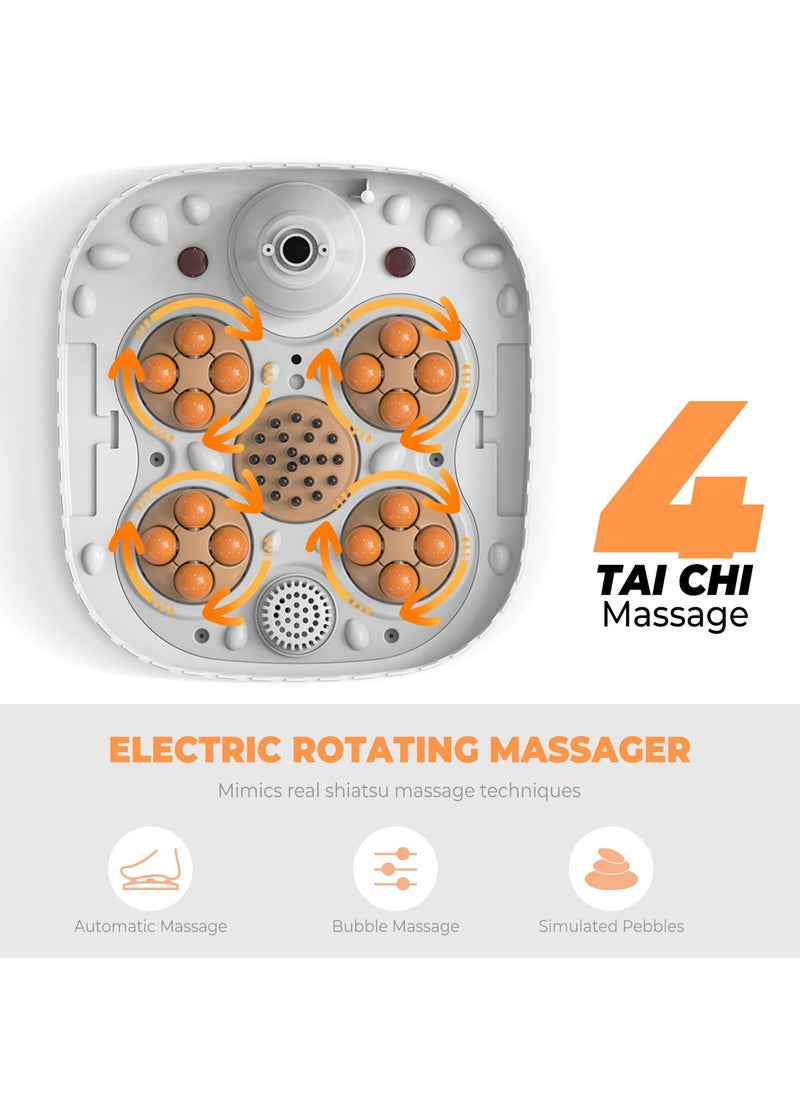 XiuWoo Pedicure Foot Spa Collapsible Electric Foot Spa Bath Massager with Heat, Temperature Control, LCD Screen Bbubbles, Remote Control, Ankle Soaking Foot Massage spa for Relieve Foot Pressure  - Image 2