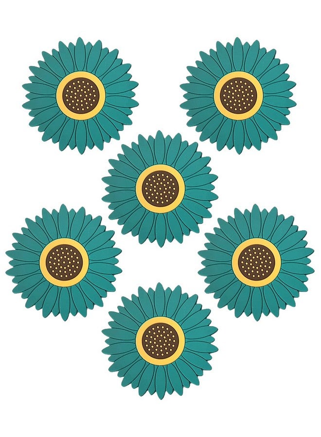 WOODTULA WOODTULA Silicone Trivet Mat Set of 6 - Trivets for Pots & Hot Dish - Trivet Mat for Hot Pots Cup Mat Coasters - Kitchen Decor Mats (Set of 6, Meduim, Multi)  - Image 2