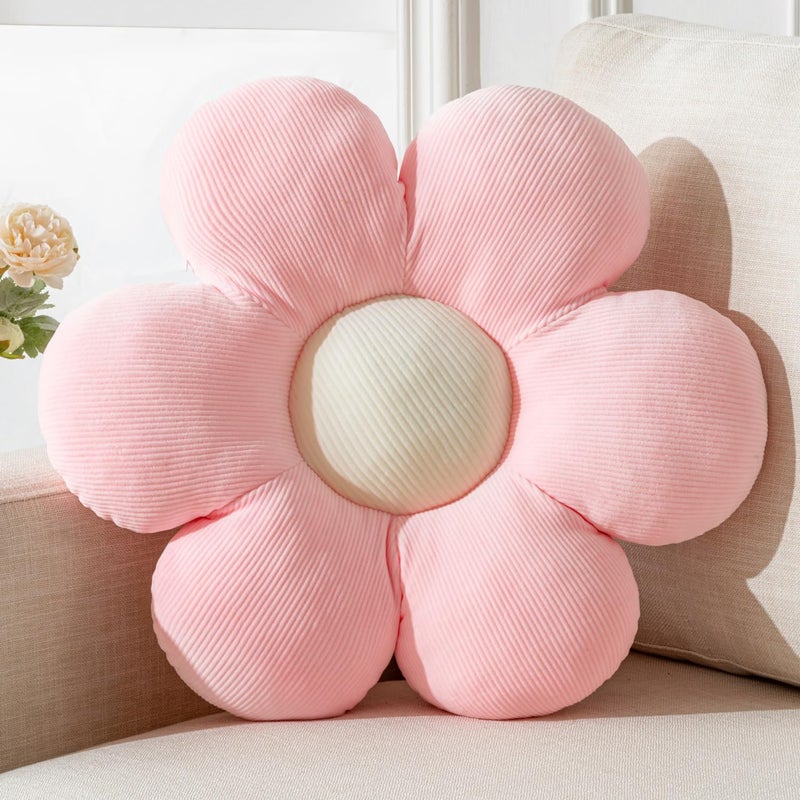 Vdoioe Flower Pillow Flower Shaped Throw Pillow Cushion Seating Pink Flower PlushThrow Pillow Floor Pillows Home Decorative Seating Cushions