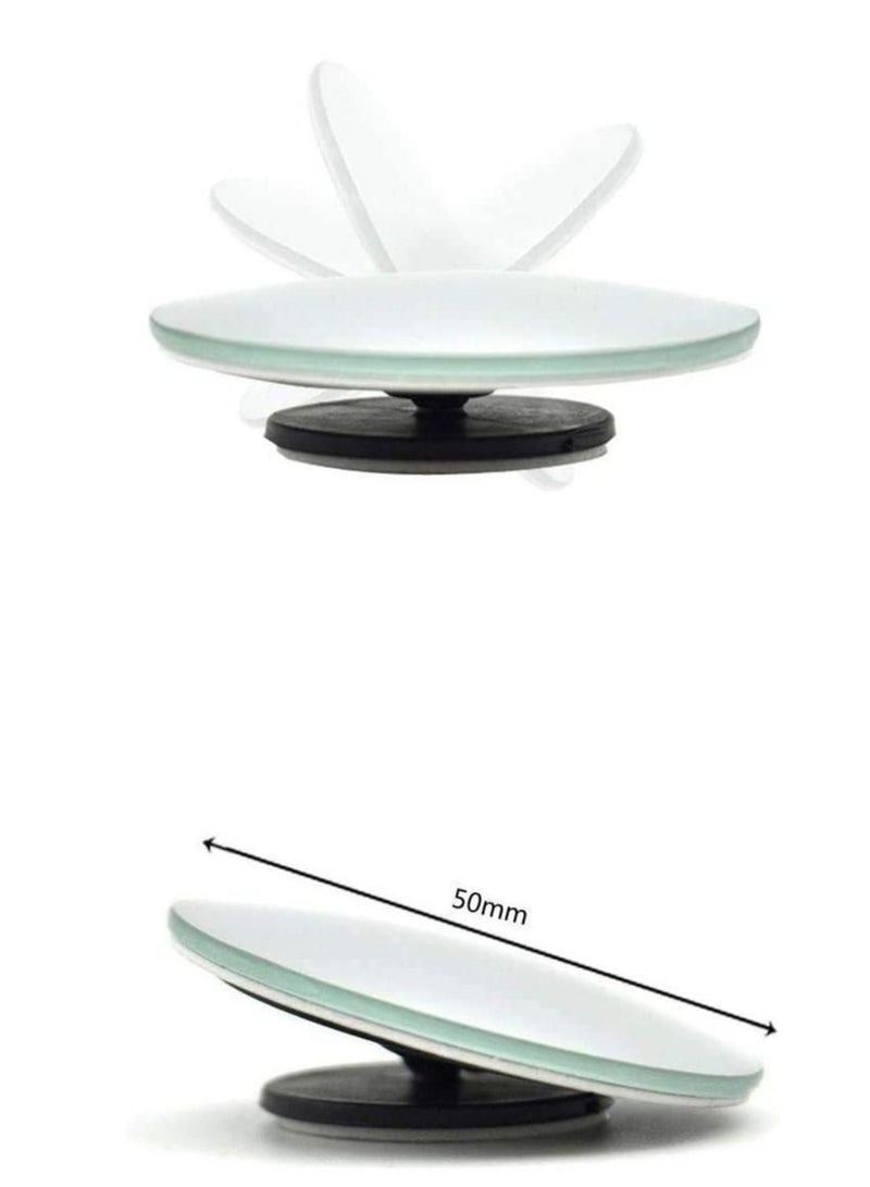 althiqahkey Blind Spot Mirror for Cars Show Top Car Side Mirror Blind Spot Adjustable Front/Rear View Wide Angle Mirror Rear View Mirror Stick on Design Left+Right B  - Image 2