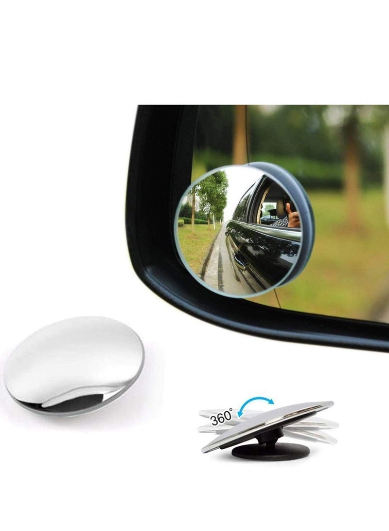 althiqahkey Blind Spot Mirror for Cars Show Top Car Side Mirror Blind Spot Adjustable Front/Rear View Wide Angle Mirror Rear View Mirror Stick on Design Left+Right B  - Image 1