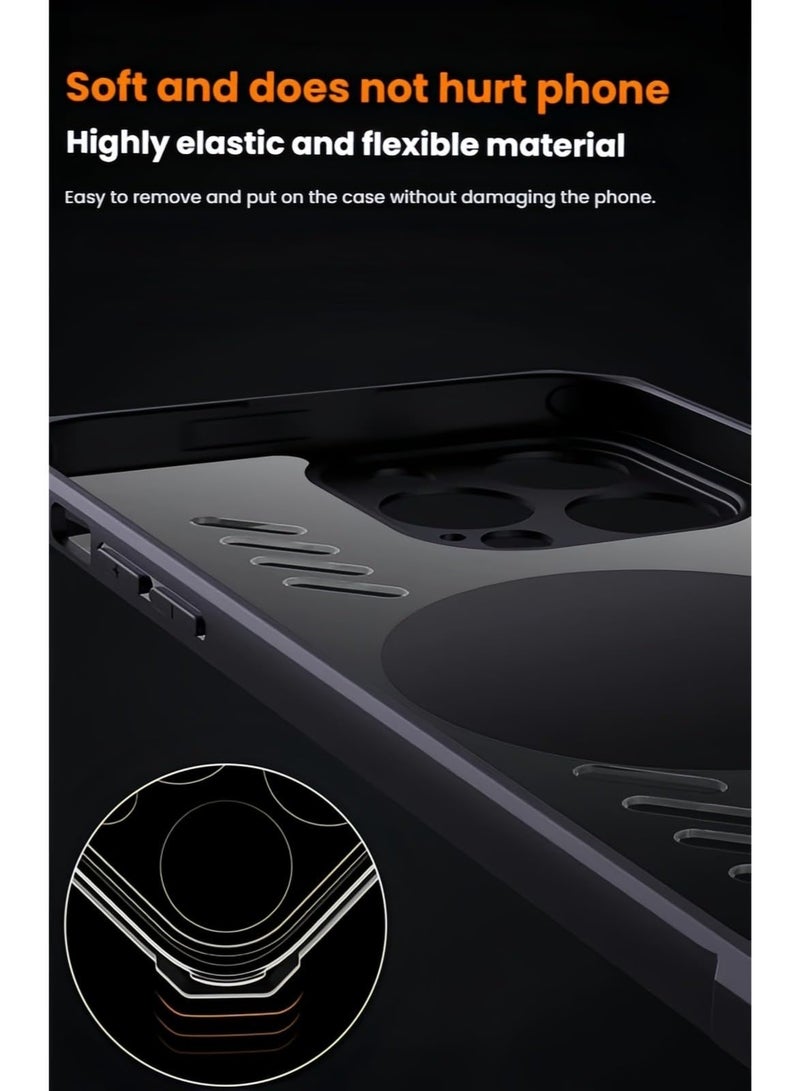 عام غطاء متوافق مع فيفو iQOO 15 5G، غلاف هجين شفاف من TPU بفتحات تبريد، غطاء تبريد من سبائك الألومنيوم. - Image 4