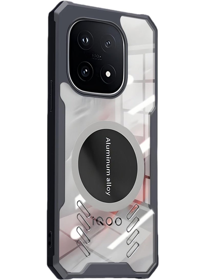 عام غطاء متوافق مع فيفو iQOO 15 5G، غلاف هجين شفاف من TPU بفتحات تبريد، غطاء تبريد من سبائك الألومنيوم. - Image 1