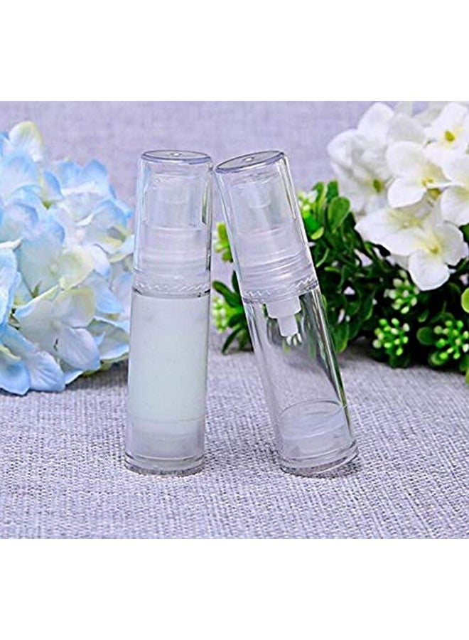 erioctry 5ML Airless Pump Bottle-Empty Refillable Airless Vacuum Pump Cream Lotion Bottle Travel Bottles Toiletries Liquid Container for Cosmetic Make-up Pack of 6 (Transparent) - Image 2