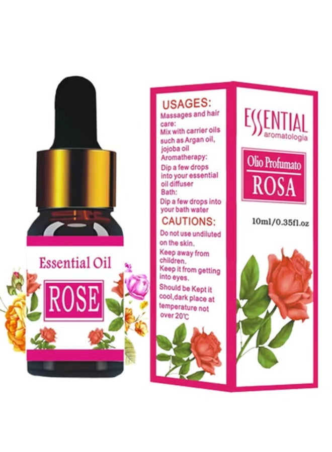 10ml Natural Aromatic Plant Aromatherapy Rose Oil Humidifier Special Water-Soluble Aromatherapy Essential Oil