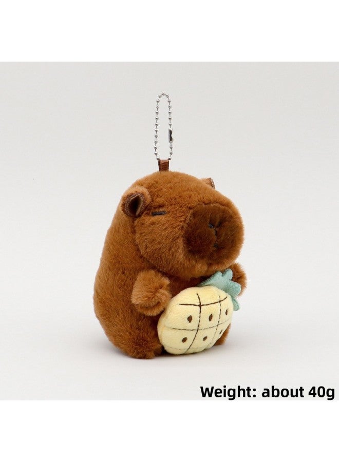 Cute Cute Pull Fruit Cappibala Pendant Plush Toy Doll Capybara Bag Pendant Keychain Doll