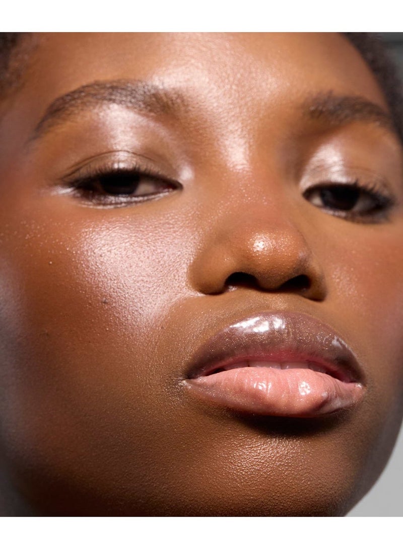 REFY High-Shine Hydrating Lip Gloss in Topaz with Balm-Like Care + Elegant Keychain Mirror - Image 5