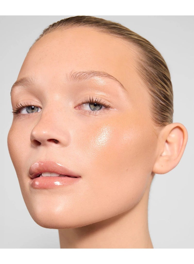 REFY High-Shine Hydrating Lip Gloss in Topaz with Balm-Like Care + Elegant Keychain Mirror - Image 5