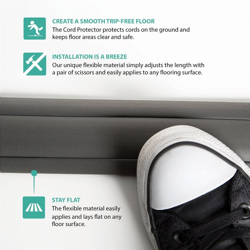 UT Wire 1749476 UT Wire Concealer & Cover 5 Ft L Dark Gray (UTW-CP501-GY) - Image 3