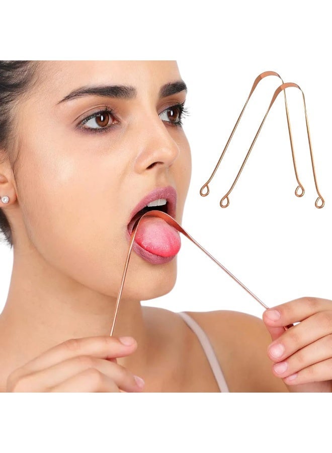 Copper Tongue Cleaner Scraper for Fresh Breath, 12 Pieces - Image 1