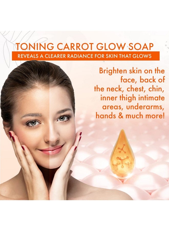Natrulo Carrot Soap For Skin Brighteningnatural Carrot Soap Bar For Spots On Face Body Neck Underarmcarotene Reduces Acne Brightens Scars & Evens Skin Tonekojic Acid Glow Bar Made In Usa - Image 4