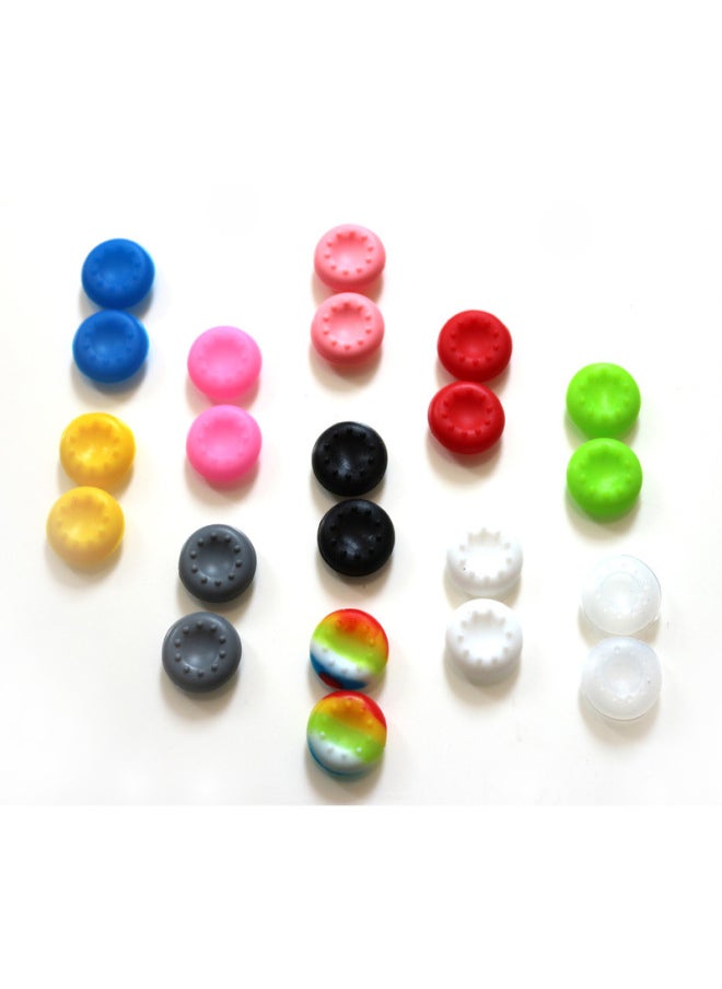 Silicone PS4 PS5 Xbox One Controller Thumbstick Caps Ten Point Small Caps Series Protective Covers For Gaming Controllers-Product Color:Blue