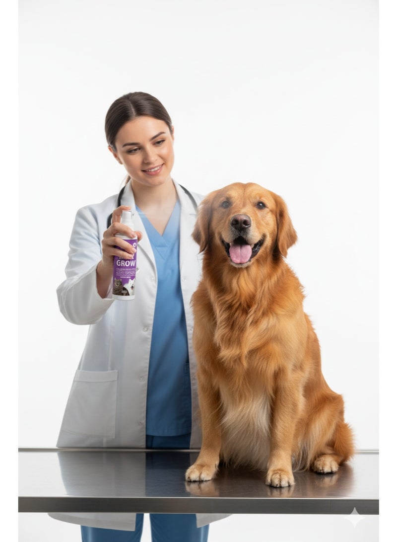 بخاخ TRI Pets لإنبات شعر القطط والكلاب - يعزز نمو الشعر بسرعة ، يقلل التساقط، يدعم صحة الجلد، غني بالألوفيرا والبيوتين 100 مل - Image 5