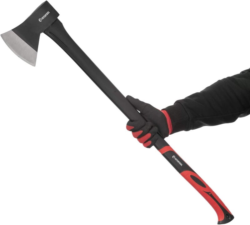 INTERTOOL 36 Inch Chopping Axe | Heavy Duty Wood Cutting & Felling Axe for Firewood | 2.8lb Head with Shock Absorbing Fiberglass Handle | HT-0264 - Image 1