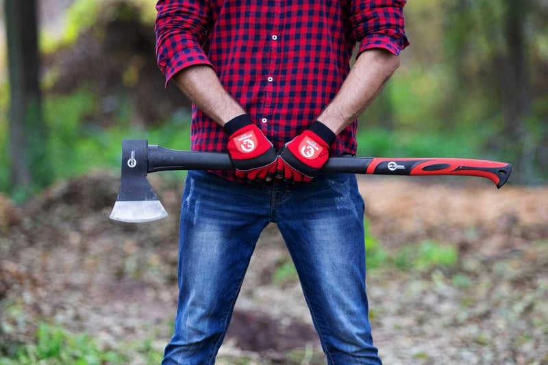 INTERTOOL 36 Inch Chopping Axe | Heavy Duty Wood Cutting & Felling Axe for Firewood | 2.8lb Head with Shock Absorbing Fiberglass Handle | HT-0264 - Image 5