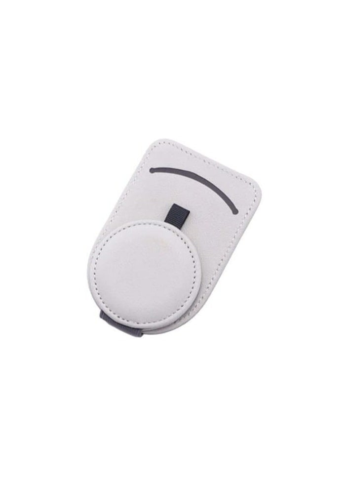 MIRFA Magnetic Leather Sunglasses Holder for Car Visor (Grey)  - Image 1