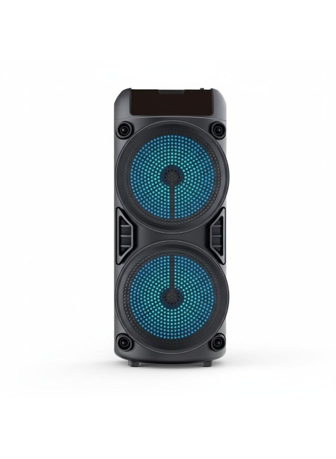 Bluetooth Subwoofer 2 speakers with External Microphone -with two speakers Multimedia Speaker - Portable Wireless Speaker with RGB LED Light and Rechargeable Battery for Smartphones, TV, Tablets, and Computers - Wireless Speaker - Image 1