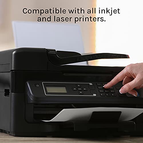 Premium Label Supply White Sticker Half Sheet Labels – 8.5" x 5.5" – Laser/Inkjet Compatible – (2 per Sheet), 100 Sheets - 200 Total Adhesive Labels - Image 4