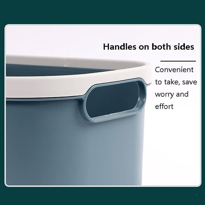 Ladila Multifunctional Plastic Storage Container With Handle For Living Room, Open Basket With Rectangular Shape, Basket Box for Wardrobe Fruit Vegetable Toys Organizing 2 Pcs (Square) - Image 4