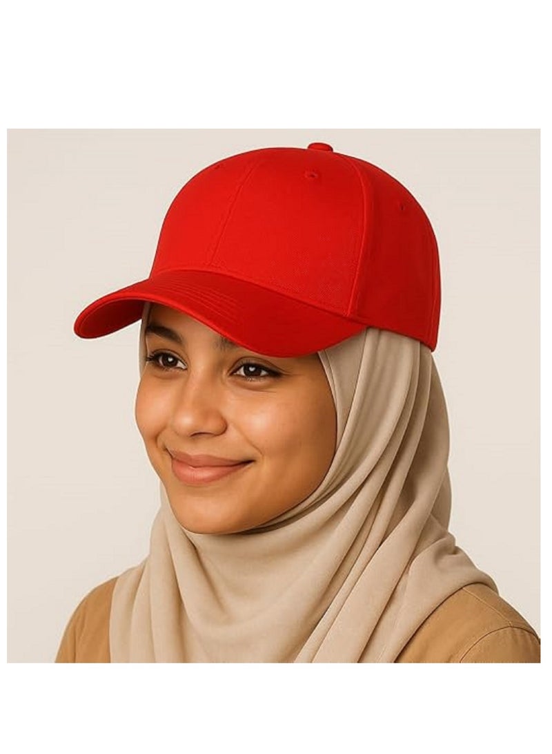Unisex Casual Sports Cap Hat Red - Image 2