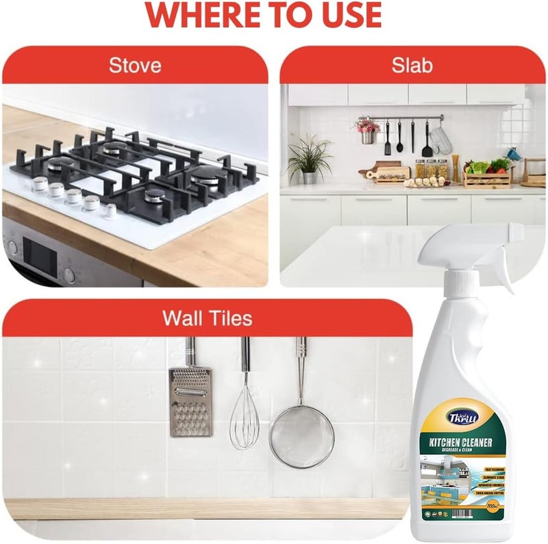 Thrill Kitchen Cleaner Spray 700ML – High-Performance Cleaning for All Kitchen Surfaces - Image 2