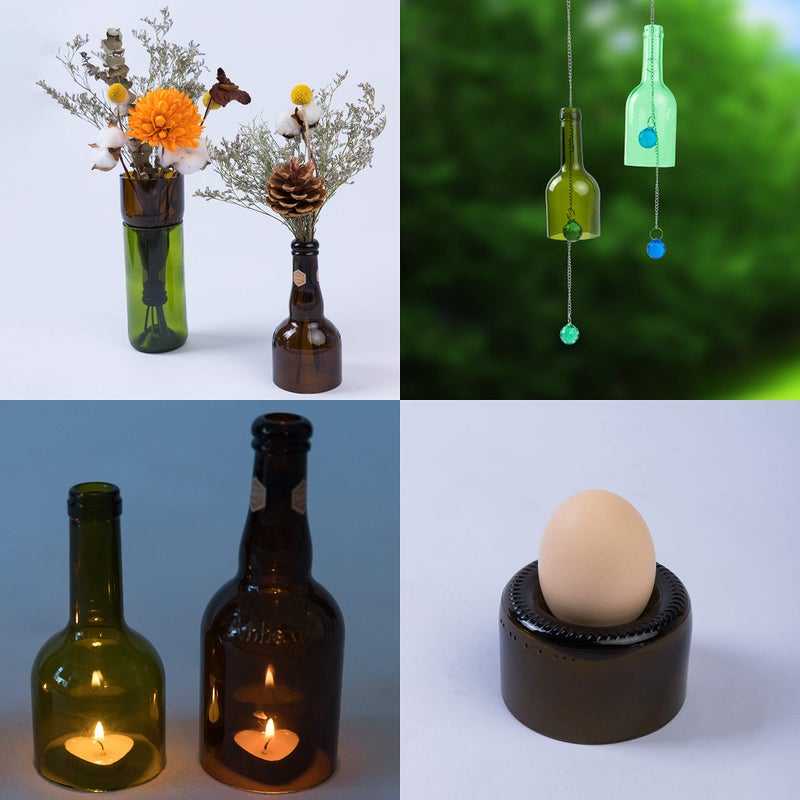 OAIEGSD قاطع زجاجات OAIEGSD، قاطع زجاجات لقص النبيذ، البيرة، الجرار الزجاجية، الويسكي، الزجاجات الدائرية والبيضاوية، مجموعة قاطع الزجاجات وقاطع الزجاج لمشاريع الحرف اليدوية - Image 5